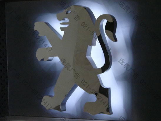 異型背發(fā)光LOGO制作樣品展示